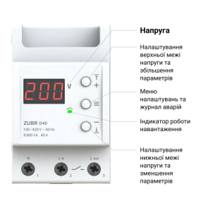 Реле напряжения ZUBR D32 №2