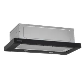 Витяжка ARDESTO телескопічна, 60см, 450м3ч, метал, 2х1Вт LED, кнопкове, чорний №1