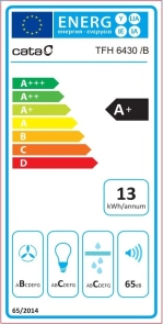 Вытяжка Cata телескопическая, 60см, 698м.куб/час, TFH 6430 gwh, белый №7