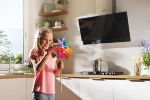 Вытяжка Gorenje наклонная, 90см, 608м.куб/час, черный №3