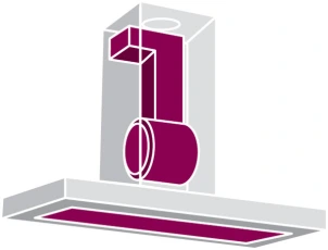 Вытяжка Gorenje наклонная, 60см, 608м.куб/час, черный №5