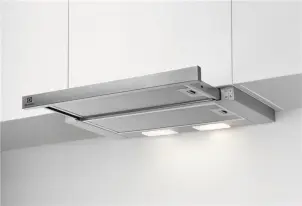Вытяжка Electrolux телескопическая, 59см, 410м.куб/час, серый №1