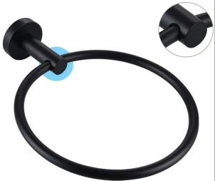 Полотенцедержатель кольцо REA 332915A MIST 05 BLACK №3