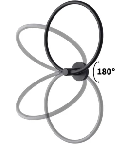 Полотенцедержатель кольцо REA 332915A MIST 05 BLACK №4