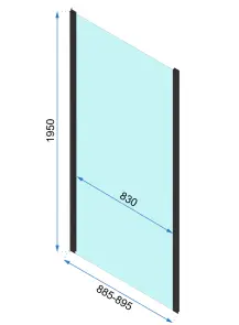 Душова кабіна REA RAPID SLIDE 90x160 BLACK №7