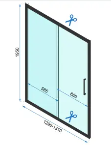 Душова кабіна REA RAPID SLIDE 100x130 BLACK №6