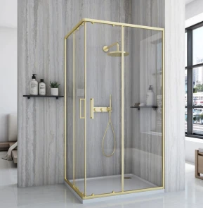 Душова кабіна REA CITY 80х100 BRUSHED GOLD №2