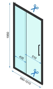 Душова кабіна REA RAPID SLIDE 80x100 BLACK №6