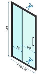 Душова кабіна REA RAPID SLIDE 80x110 BLACK №6