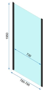Душова кабіна REA RAPID SLIDE 80x110 BLACK №7