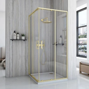 Душевая кабина REA CITY 80х80 BRUSHED GOLD №2