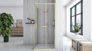 Душевая кабина REA CITY 80х80 BRUSHED GOLD №3