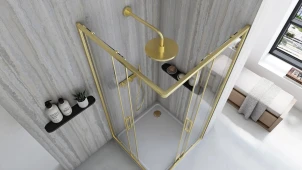 Душевая кабина REA CITY 80х80 BRUSHED GOLD №5