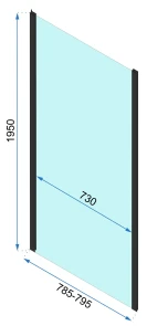 Душова кабіна REA RAPID SLIDE 140х80 CHROME пристінна №7