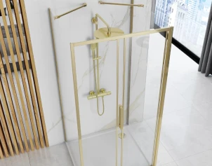 Душова кабіна REA RAPID SLIDE 140х90 GOLD пристінна №5