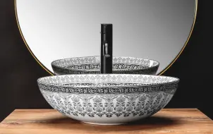 Умивальник (раковина) REA ARTE DARK GREY сірий накладний №5
