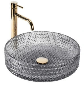 Умивальник (раковина) REA CRISTAL 39 GREY накладний №1