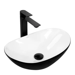 Умивальник (раковина) REA ROYAL MINI BLACK WHITE накладний * №1