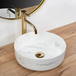 Умивальник (раковина) REA SAMI NATURE MARBLE накладний мармур №2