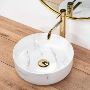 Умивальник (раковина) REA SAMI NATURE MARBLE накладний мармур №4