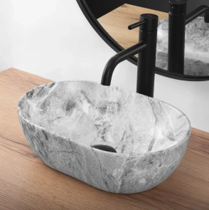 Умивальник (раковина) REA AMELIA MINI STONE MATT накладний №4