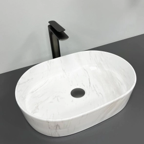 Умивальник (раковина) VBI VERONA 50 NATURE MARMO GLOSSY накладний №1