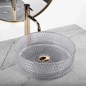 Умивальник (раковина) REA CRISTAL 35 LIGHT GREY накладний №2