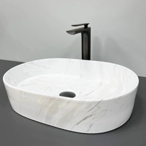 Умивальник (раковина) VBI VERONA 50 NATURE MARMO GLOSSY накладний №4