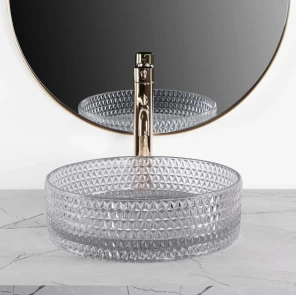 Умивальник (раковина) REA CRISTAL 35 LIGHT GREY накладний №3
