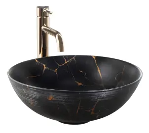 Умивальник (раковина) REA STELLA BLACK MARBLE BRUSHED накладний №1