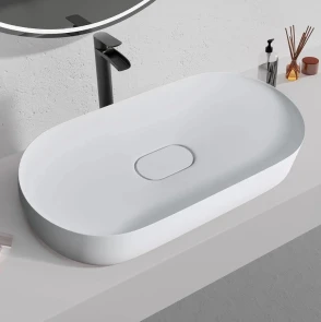 Умивальник (раковина) REA IRIS 71 WHITE MATT накладний №3