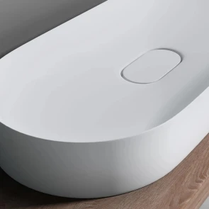 Умивальник (раковина) REA IRIS 71 WHITE MATT накладний №6