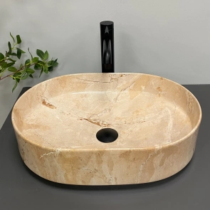 Умывальник (раковина) VBI VERONA 50 TRAVERTINE GLOSSY накладной №1