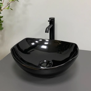 Умывальник (раковина) VBI RONTA DARK BLACK GLOSSY накладной №2
