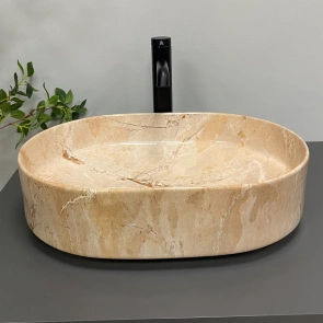Умывальник (раковина) VBI VERONA 50 TRAVERTINE GLOSSY накладной №3