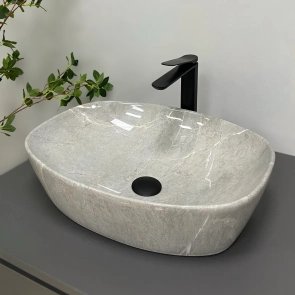 Умивальник (раковина) VBI OLBIA GREY STONE GLOSSY накладний №4