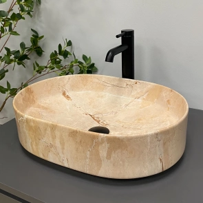 Умывальник (раковина) VBI VERONA 50 TRAVERTINE GLOSSY накладной №4