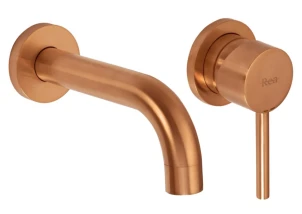 Змішувач для раковини (умивальника) REA LUNGO BRUSHED COPPER + BOX прихованого монтажу №1
