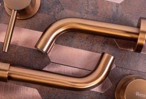 Змішувач для раковини (умивальника) REA LUNGO BRUSHED COPPER + BOX прихованого монтажу №2