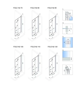 Душова кабіна REA FOLD N2 110х120 CHROME №6