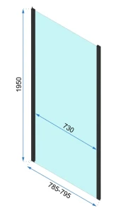 Душова кабіна REA RAPID FOLD 80x100 BLACK №7