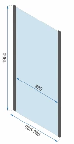 Душова кабіна REA RAPID FOLD 90х100 BLACK пристінна №6