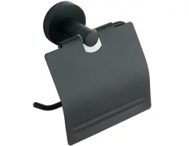 Держатель для туалетной бумаги с крышкой VBI VENUS BLACK
