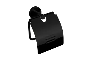 Тримач для туалетного паперу з кришкою VBI URANUS BLACK №1