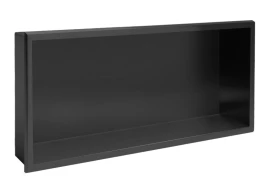 Вбудована полиця REA 30X60 BLACK MATT з обідком