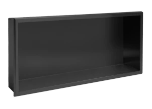 Встраиваемая полка REA 30X60 BLACK MATT с ободком №1