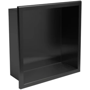 Вбудована полиця REA 30X30 BLACK MATT з обідком №1