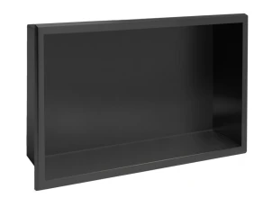 Встраиваемая полка REA 30X45 BLACK MATT с ободком №1