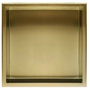 Встраиваемая полка REA 30X30 BRUSHED GOLD с ободком №3