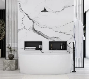 Встраиваемая полка REA 30X45 BLACK MATT с ободком №2